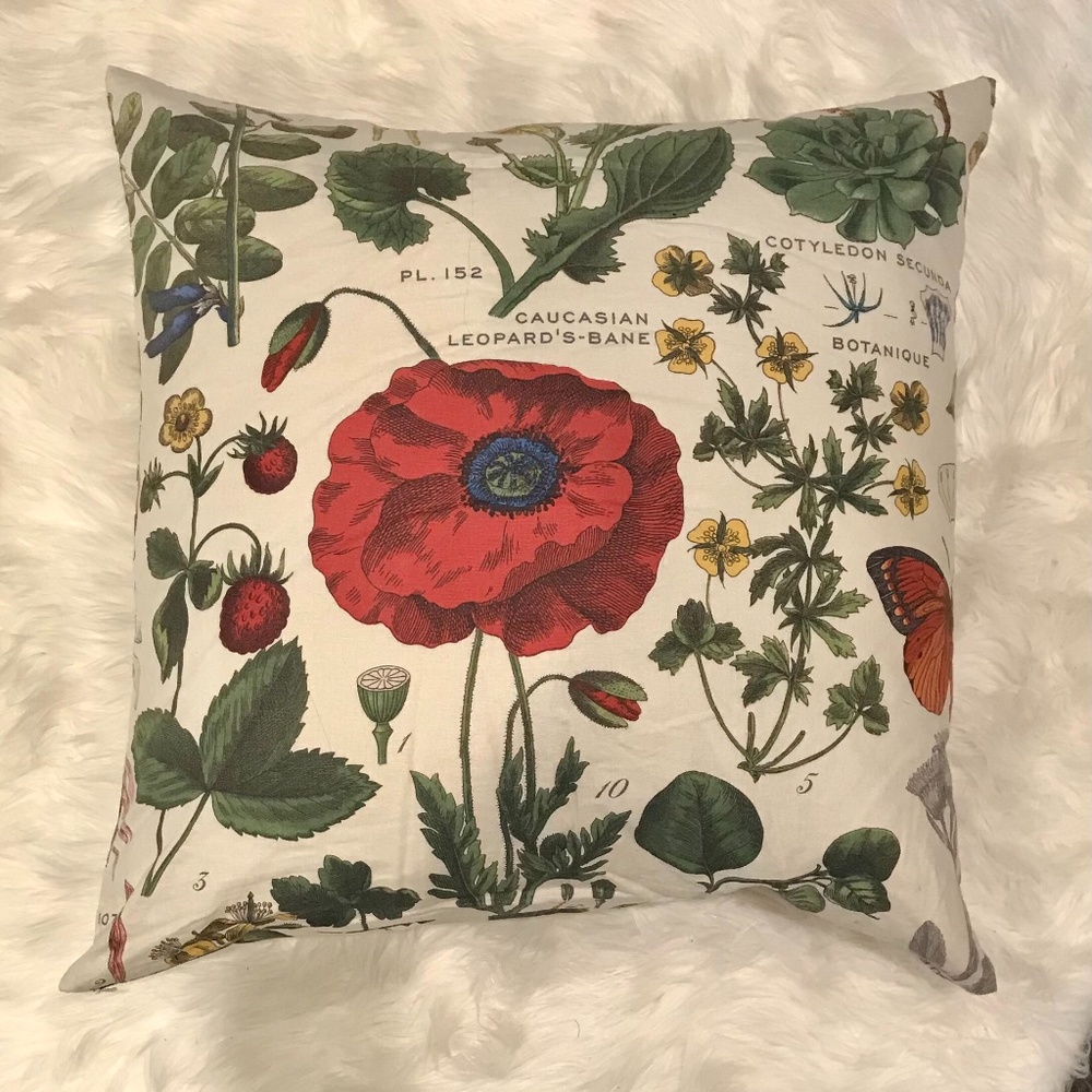 2 Pottery Barn Flower/Botanical Pillow Covers 24”